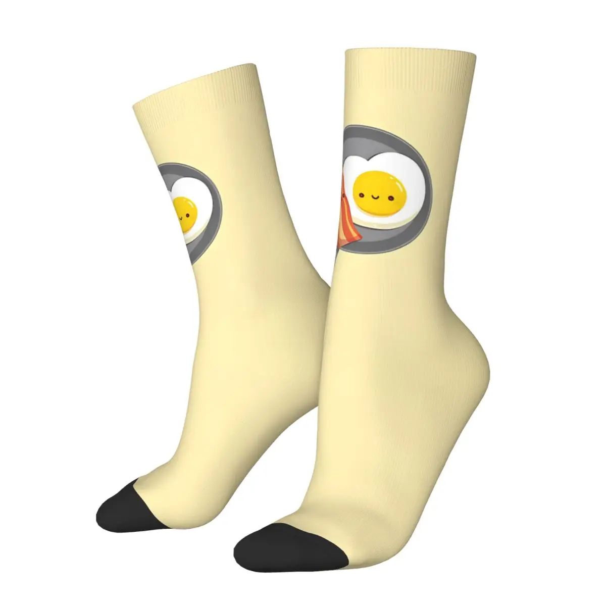 Winter Warm Crazy Design Women Men Cute Bacon And Egg In Saucepan Socks Love Frying Pan Non-slip Yoga Socks