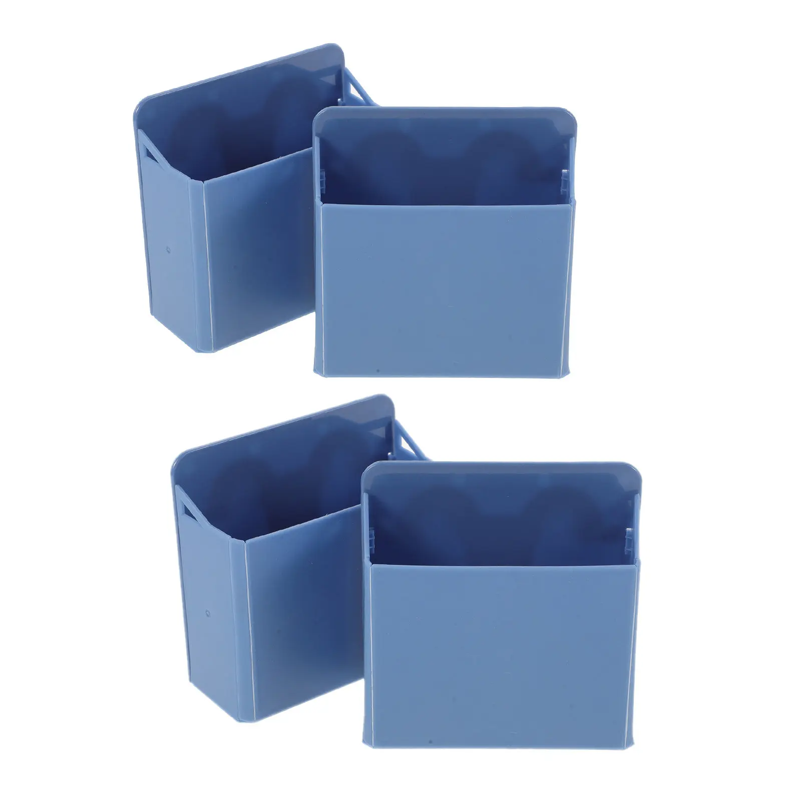 4Pcs Suction Cup Whiteboard Pen Holder Modular Storage Box Divided Compartments for Markers Highlighters Erasers Wall Mounted