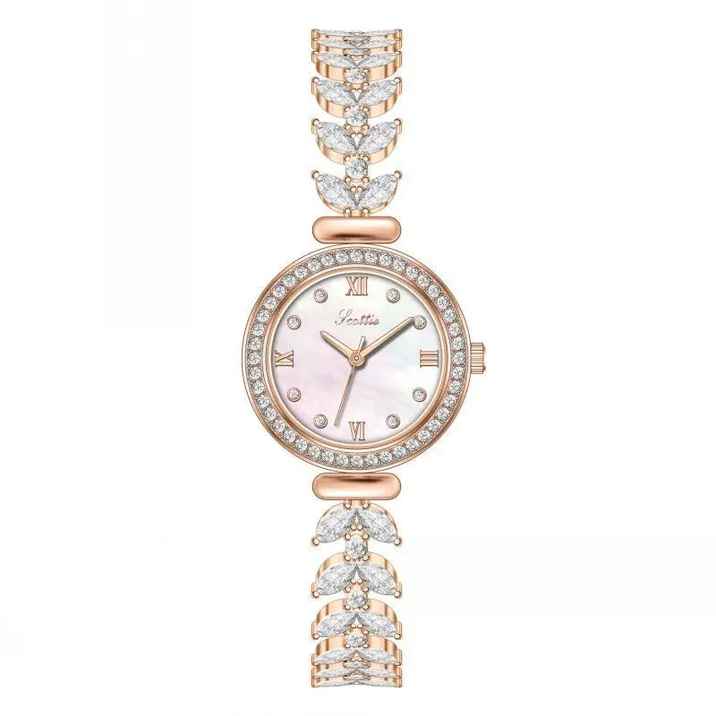 Women Quartz Watch Luxury Clock Fashion Simple Diamond Inlay Vintage Gold Sliver Elegant Design Orologio Reloj Ladies Wristwatch