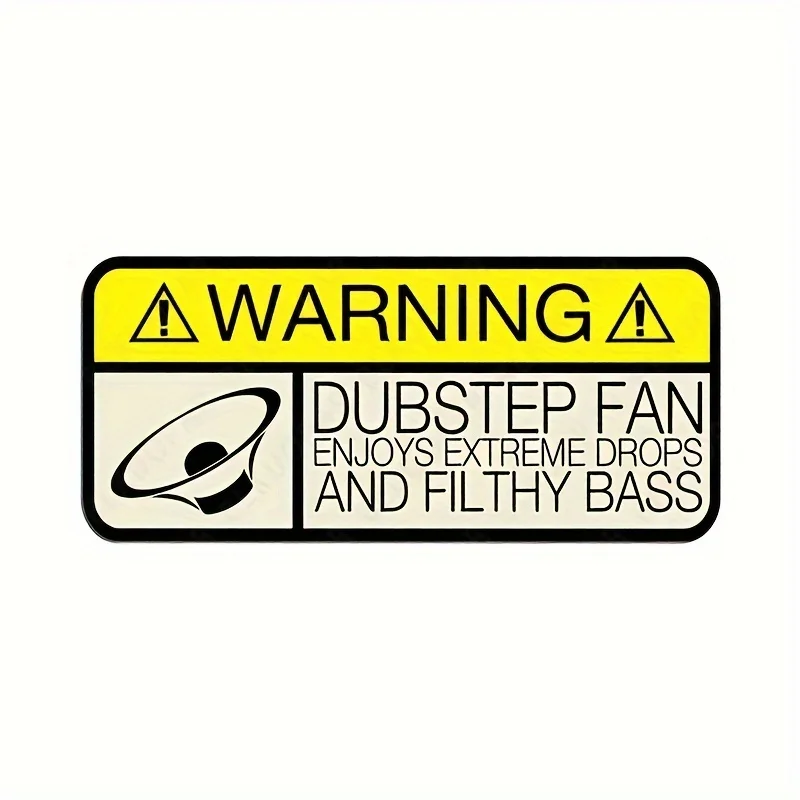 Stiker Mobil Peringatan Suara 5.1 Inci, Stiker Peringatan Kartun, Stiker Tahan Air untuk Jendela, Kulkas, dan Bagasi