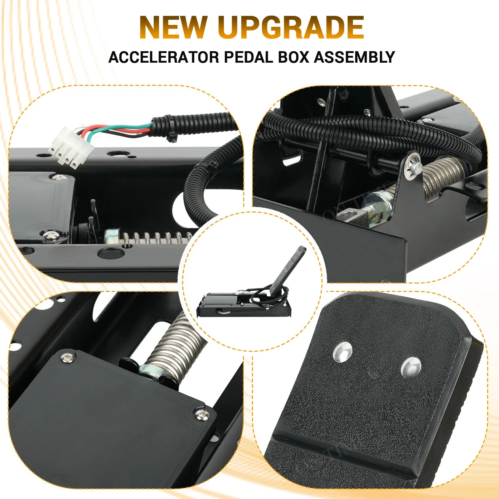 73333G09 Pedal Box Assembly 48V Accelerator Replacement Part, Suitable for Throttle Maintenance of TXT Four-Wheel Patrol Vehicle