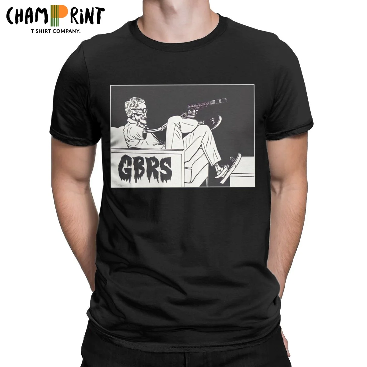 Forward Observations Group Gbrs T Shirt for Men Cotton Vintage T-Shirts Crewneck Tees Short Sleeve Clothing Printed