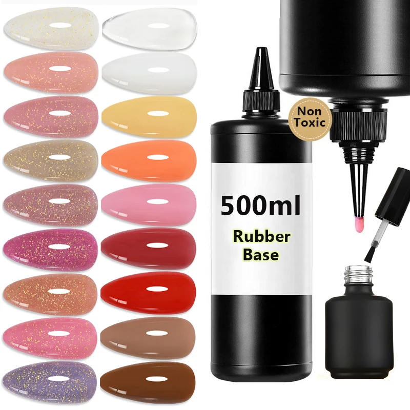 

AS 500 мл молочно-розовый гель-лак на резиновой основе, блестящий полуперманентный лак, замачиваемый самовыравнивающийся УФ-светодиодный строительный гель