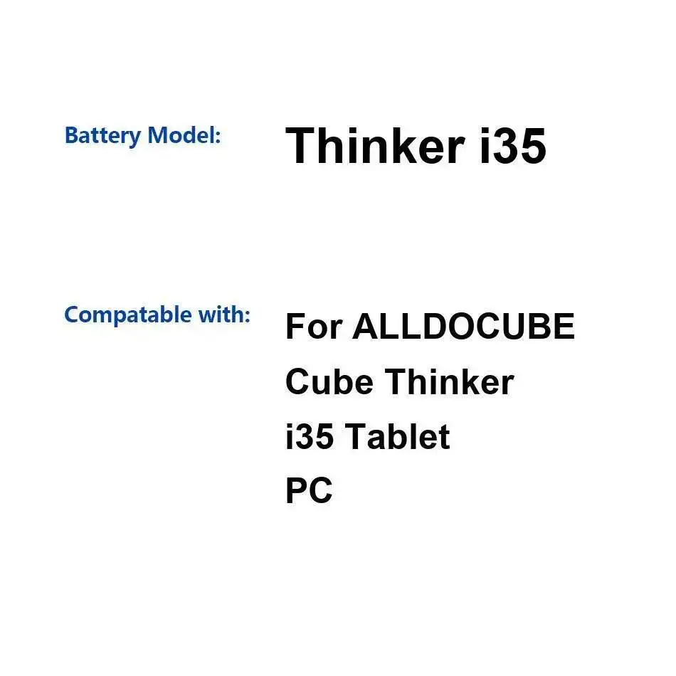 

Для Alldocube Cube Thinker I35 аккумулятор для планшетного ПК 5000 мАч надежный блок питания сейф