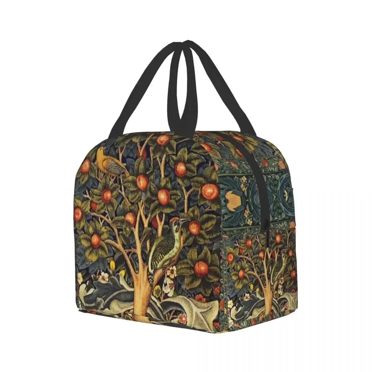 William Morris Forest Animals Thermal Insulated Lunch Bag Portable Lunch Box for Women Kids Floral Art Outdoor Picnic Food Bags