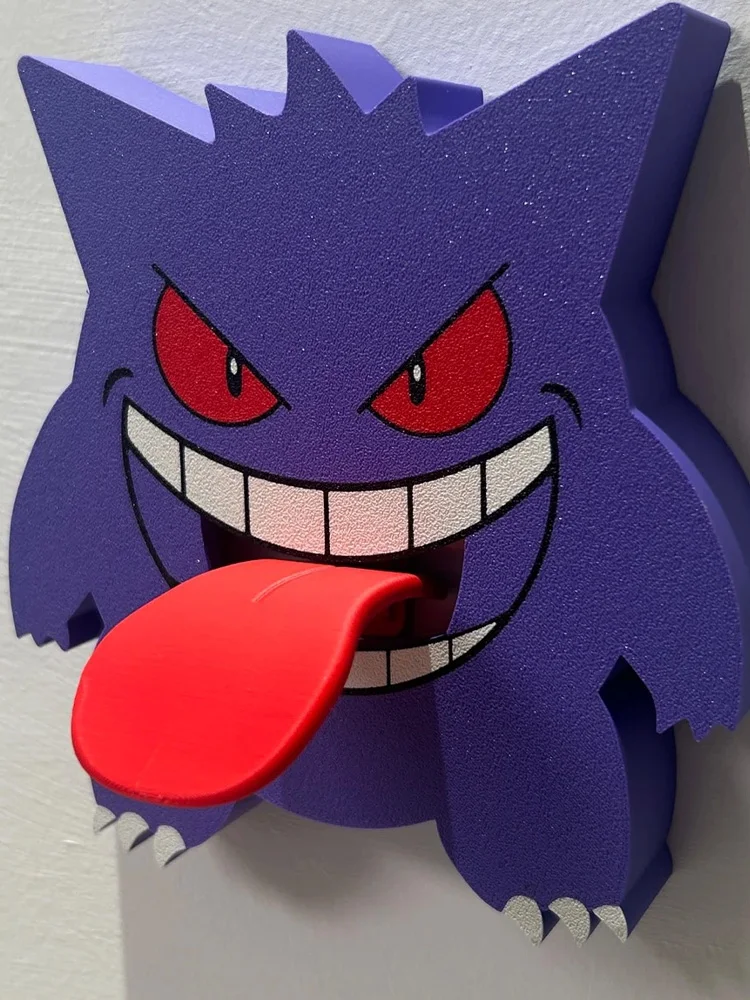 Pokemon Gengar Pikachu Lichtschalterabdeckung, kreatives 3D-Druckdesign, 86er Typ Wandplatte, Einzelsteuerungspanel für Zimmer, kreative Dekoration