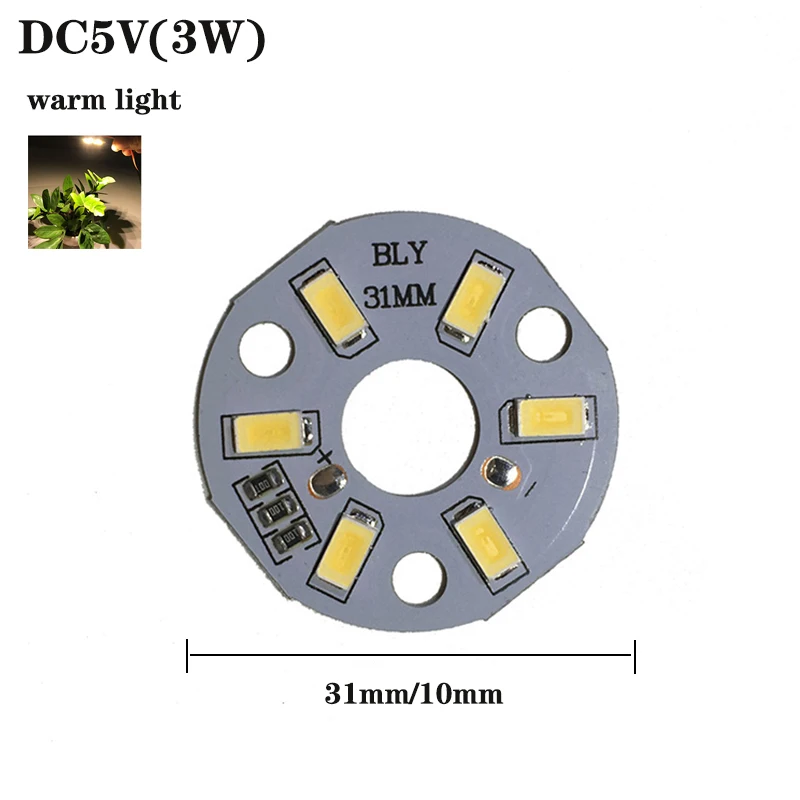 1pcs High Brightness LED DC5V 3W 5730 SMD Light Panel Lamp Bead 6LEDs 3000K Warm or White 6500K light source DIY LED Bulb