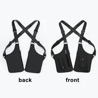 PU Leather Strap Holster Vest Bag Adjustable Double Shoulder Armpit Bag Hidden Anti-Theft Phone Pocket Chest Bag 5