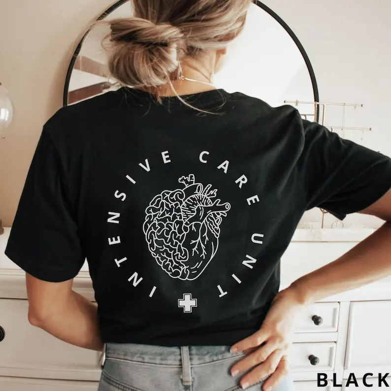 T-shirt d'infirmière de soins intensifs, T-shirt d'infirmière de soins critiques, T-shirt de soins intensifs, Unité de soins critiques, Cadeau pour jeune infirmière, T-shirt d'infirmière (RN)