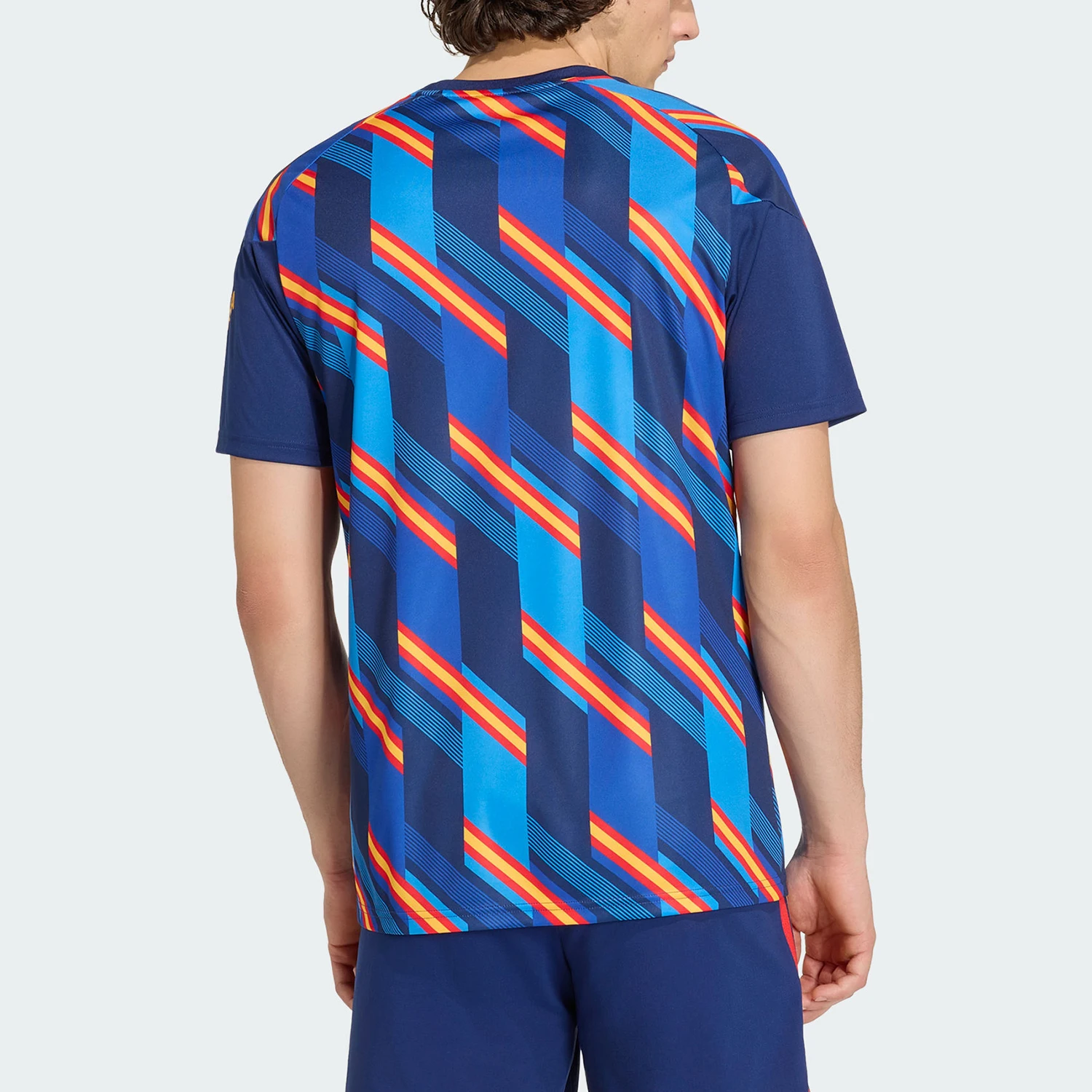 Adidas genuine Spain team men's football sports training short sleeved T-shirt KA1906