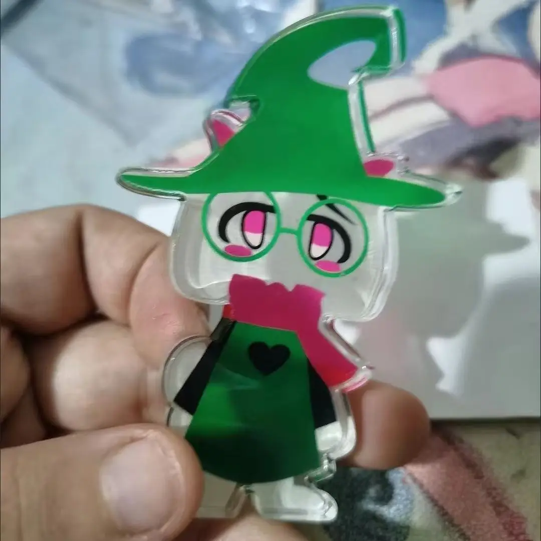 Game DELTARUNE Ralsei Cosplay Stand Plate Acrylic Figure Desktop Model Car Desk Ornament Accesorios Gift Cute Props