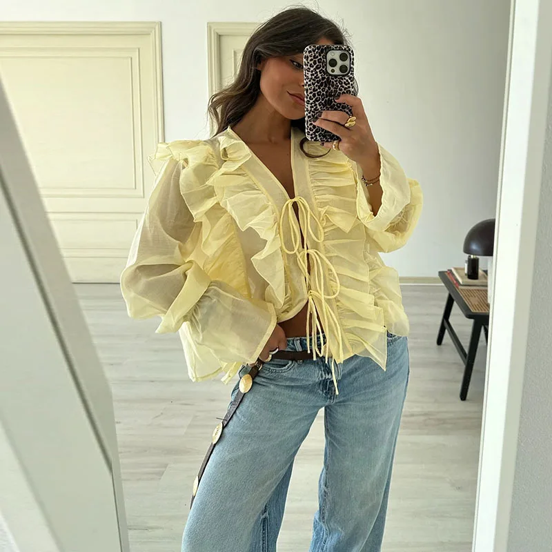 

MOB женские многослойные декоративные расклешенные SVE irt из хлопка, длинные све, однотонные, с поясом, обычная длина, весна 2025