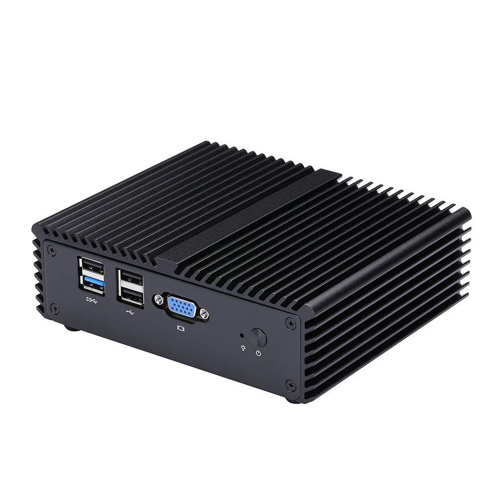 Qotom Mini PC Q190G4N with J1900 Quad Core 4 Gigabit NIC Fanless Computer