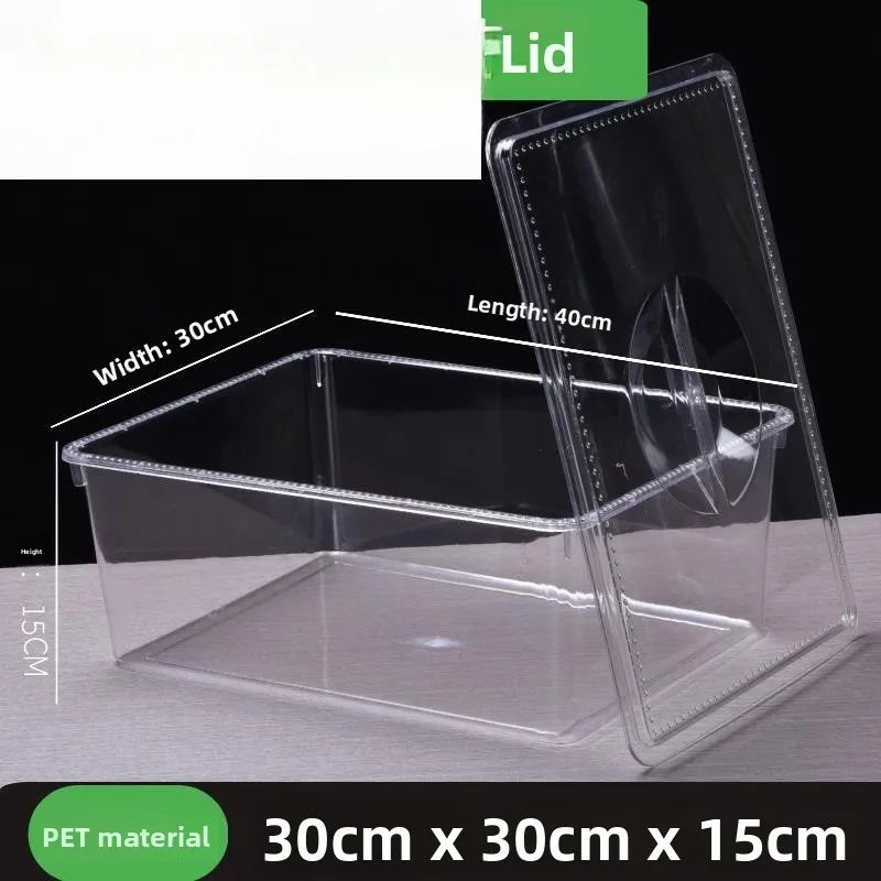 White Transparent Square Plastic Storage Box Coverless Rectangular -keeping Box Small Box Organizer Bin Case Bag Part