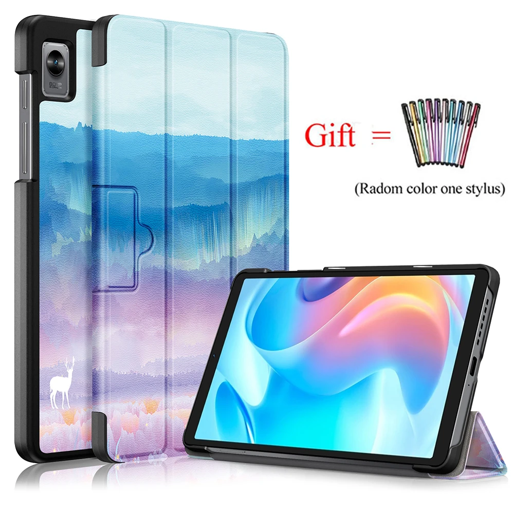 Cover for Realme Pad Mini 8.7inch 2022 Tablet Case Tri-fold Hard PC Back Cover Funda with Auto Wake/Sleep Slim Hard Shell Cover