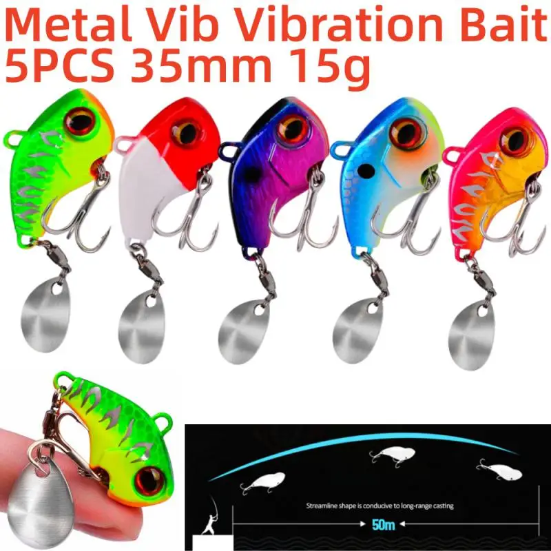 

Fishing Lures Wobble Rotating Metal Vib Vibration Bait Winter Fishing 6g 15g 28g Artificial Hard Baits Spinner Spoon Lure Pesca