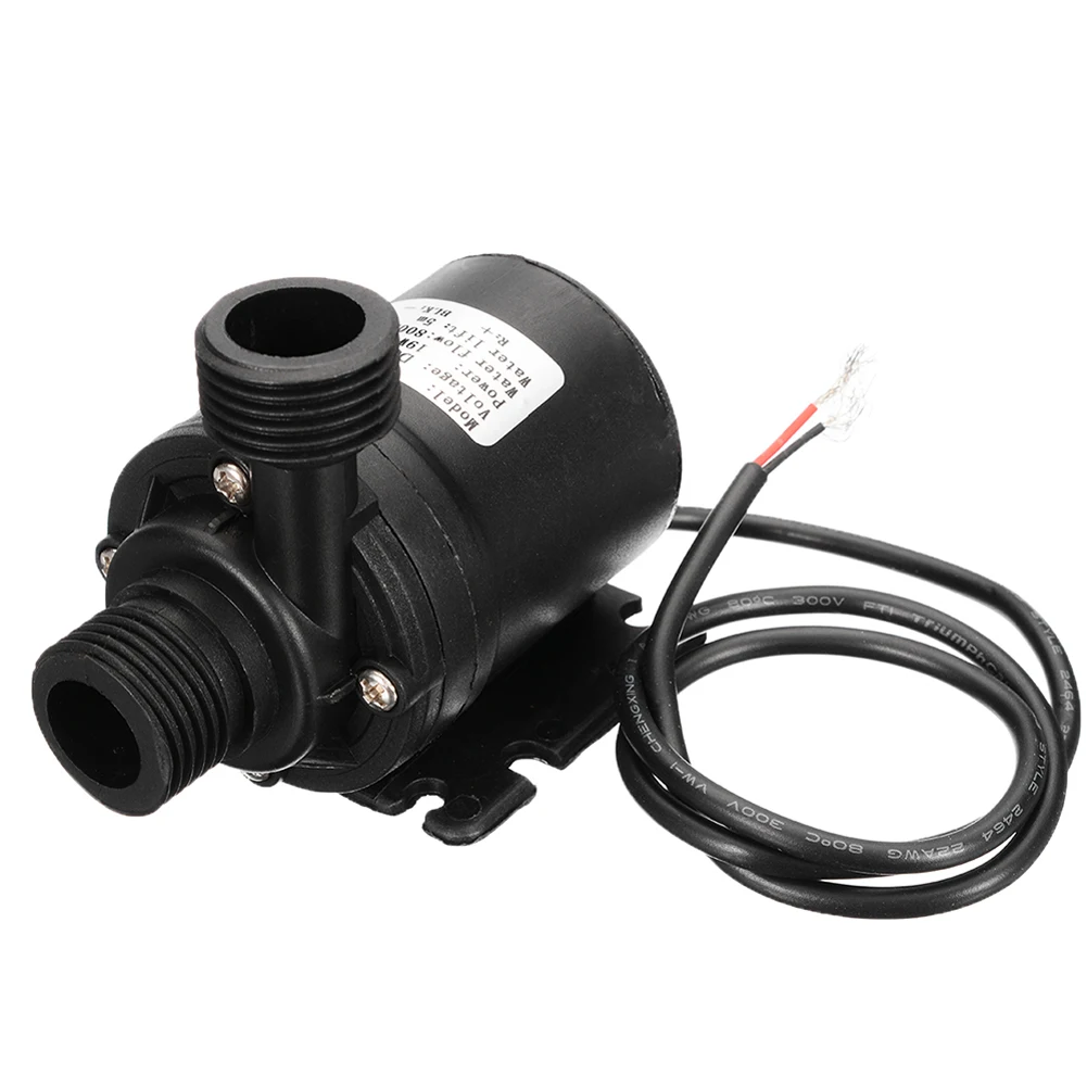 

DC 12V/24V Submersible Water Pump Waterproof Water Submersion Pump 5.5 M Brushless Motor for Cooling System Fountains Heater