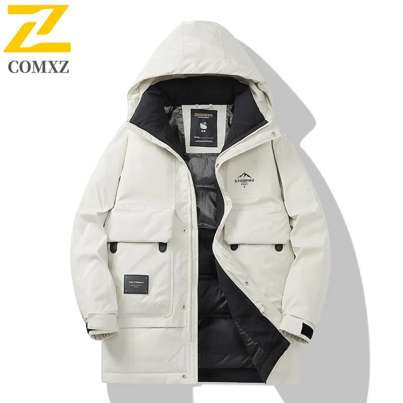 COMXZ Men Bread Jacket Winter Outdoor Snow Trekking Windproof Lightweight Climbing Padded Jacket Stylish Travel Winter Padding