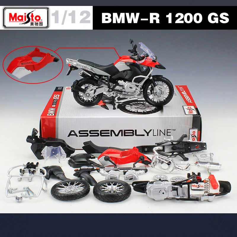 Maisto-オートバイのおもちゃ,合金と金属製のモデル,スケール1:12 bmw r 1200,子供用ギフト