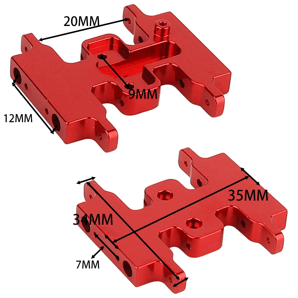 1pc  Aluminum Alloy Gearbox Mount Transmission Plate Gearbox Base for SCX24 C10 JLU Deadbolt Gladiator Bronco 1/24 Crawler Car