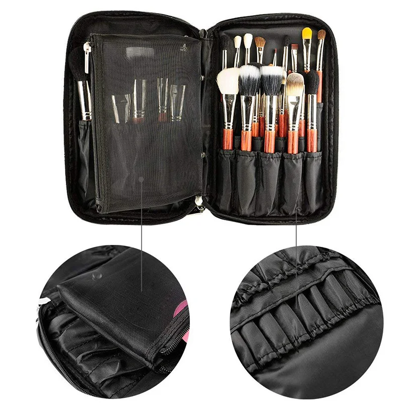 Women Makeup Brush Bags Travel Large Waterproof Cosmetic Neceser Beauty Case Organizer Make Up Tools Handbag