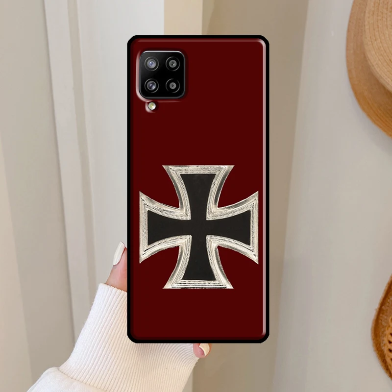 German 1870 Gott mit Uns Iron Cross Case For Samsung Galaxy A14 A34 A54 A53 A33 A13 A73 A51 A71 A50 A12 A22 A32 A52 A72 Coque