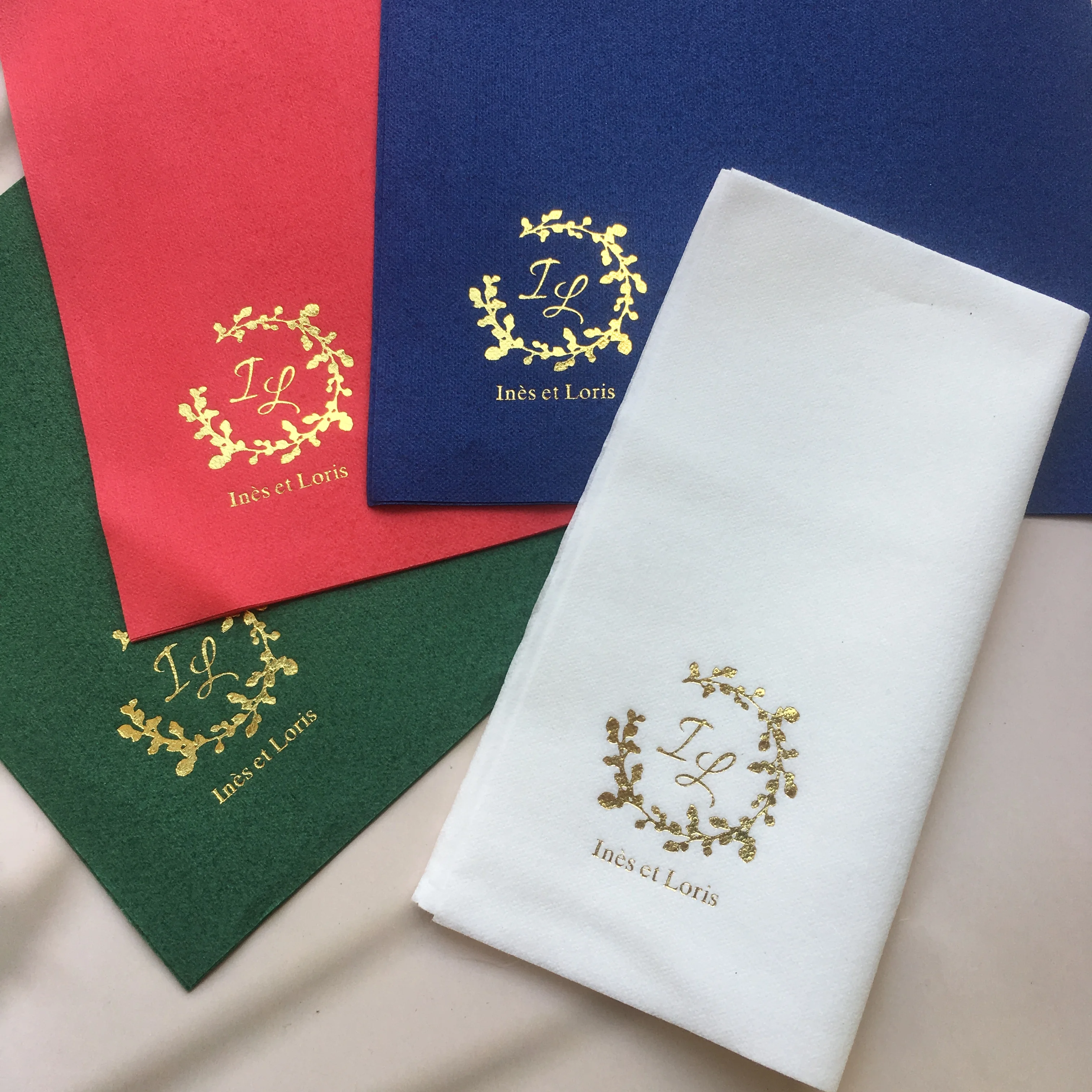 50pcs Personalized Wedding Engagement Dinner Napkins Anniversary Birthday Party Bridal Shower Table Decoration Custom Bar Napkin