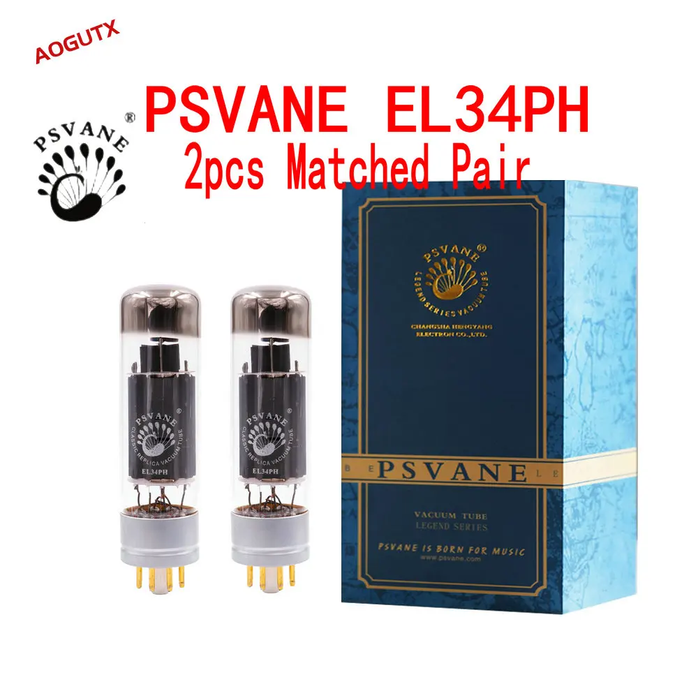 Aogutx PSVANE EL34PH Обновление лампы вакуумной лампы EL34C EL34B 6P3P 6CA7 6V6 EL34 HIFI Аудиоклапан Ламповый усилитель Комплект DIY Match Quad