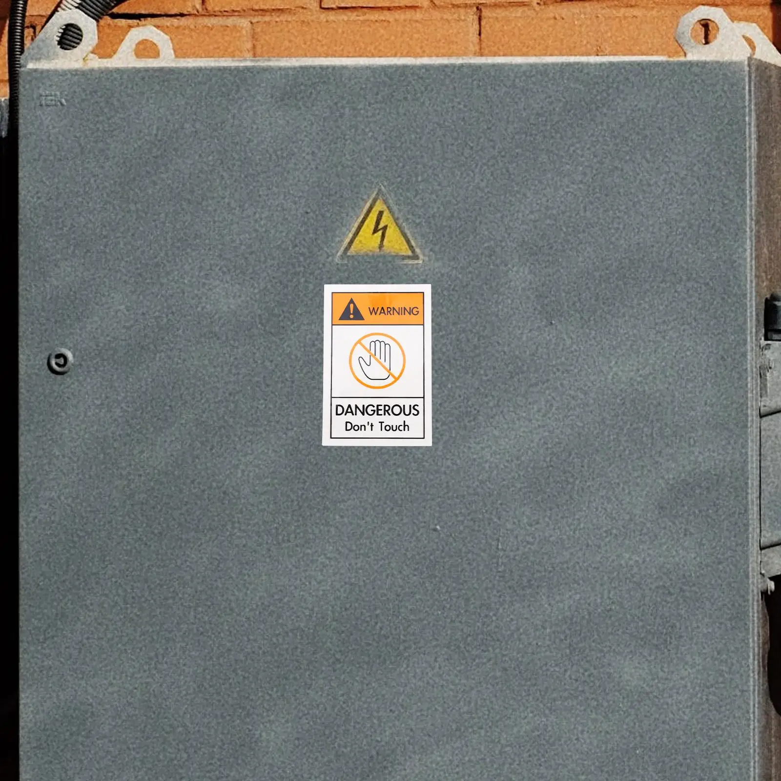 Etiqueta de advertencia de seguridad de alerta, sin contacto, no firmar inglés completo, 2 uds., etiquetas adhesivas empaquetadas, no extintor, Pvc para bebé