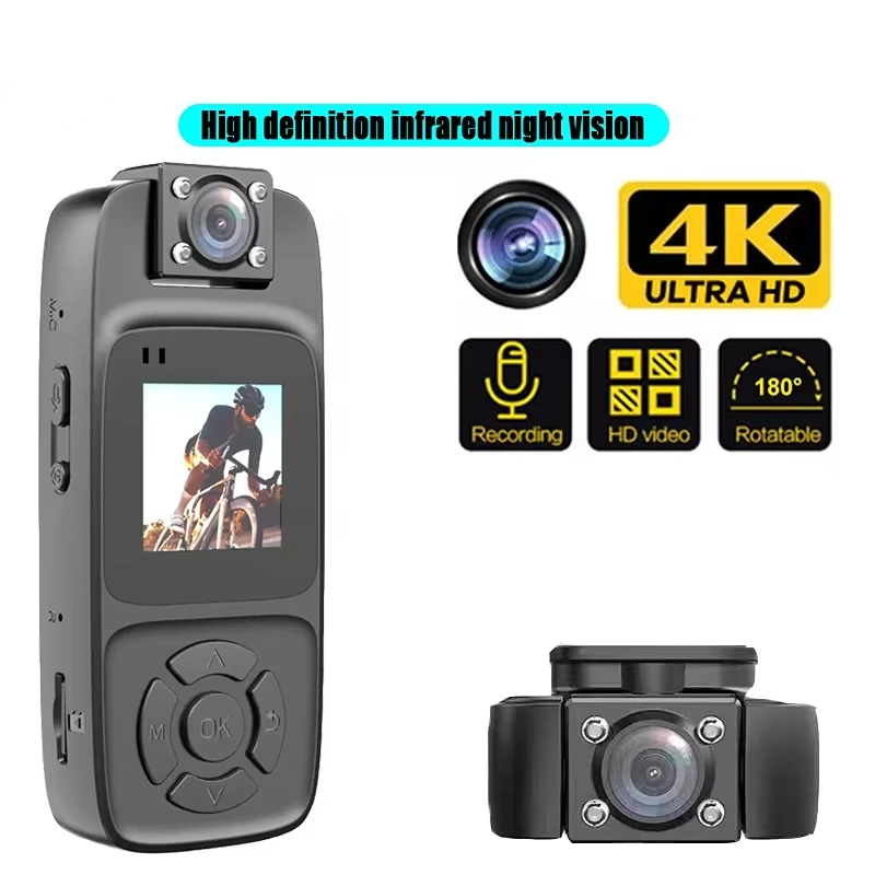 camera-de-sport-dv-portable-a-clip-arriere-objectif-rotatif-4k-180-vision-nocturne-infrarouge-enregistreur-de-cyclisme-camera-d'action-anti-secouement-en-plein-air