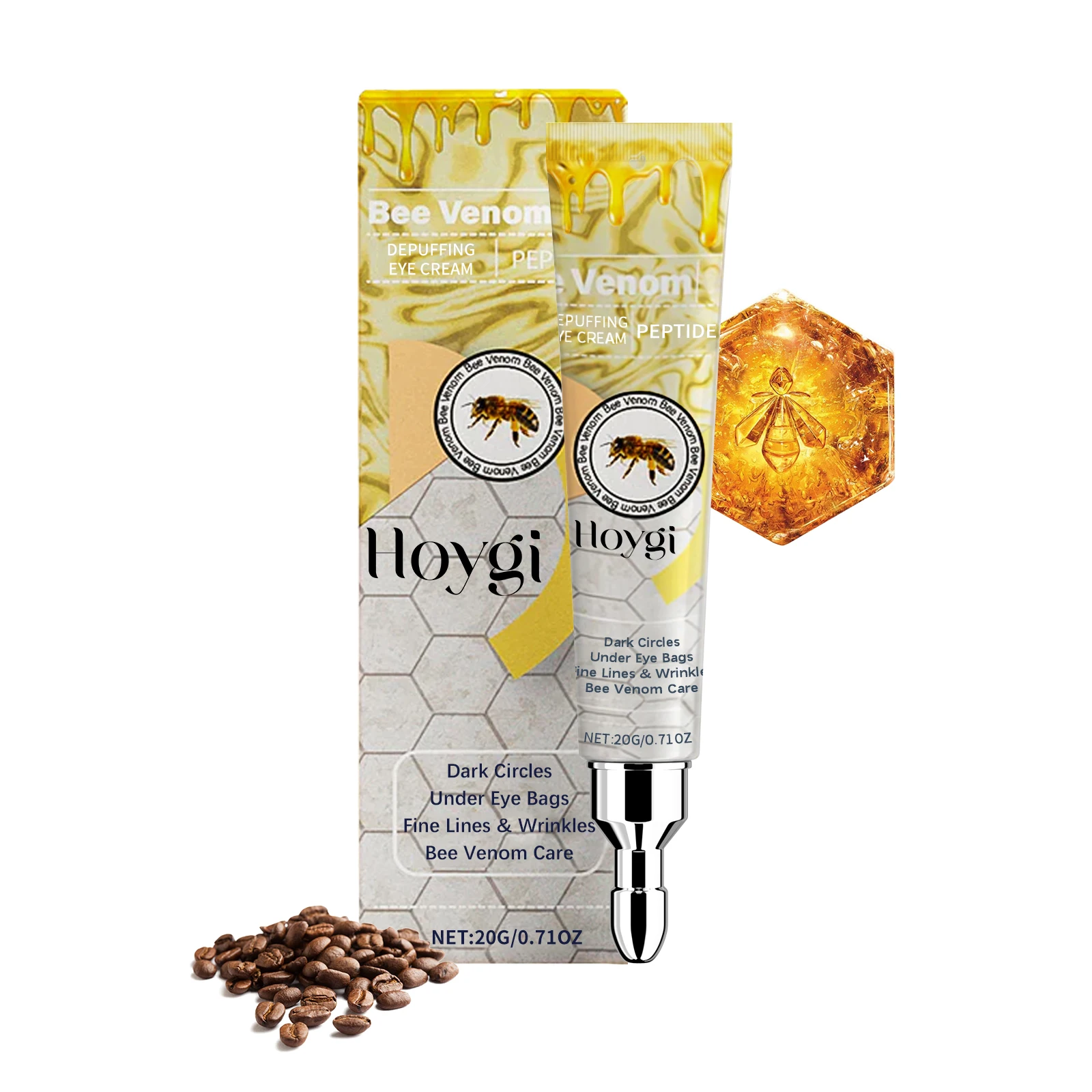 Bee Venom Eye Serum for Eliminate Eye Swelling Remove Eyes Bags Anti Dark Circles Puffiness Brighten Lifting Eye Cream Stick 20g