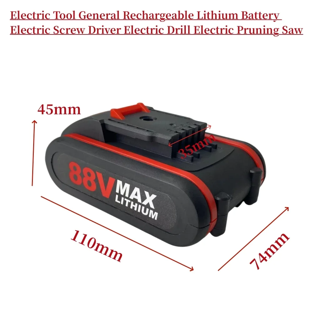 Imagem -06 - Geral Bateria de Lítio Recarregável Ferramenta Elétrica Chave de Parafuso Furadeira Elétrica Serra de Poda 88v 3000mah Novo