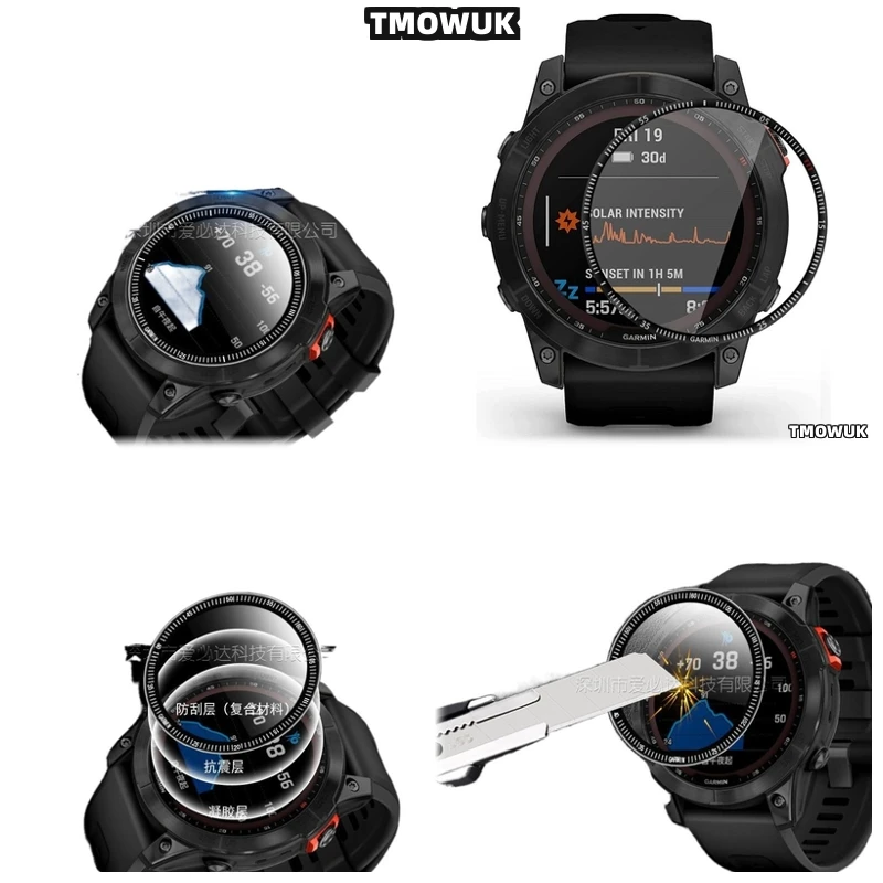 

For Garmin Fenix 6 7 8 7X 6X 7S 47mm 51mm Impact Resistant Screen Protector Reliable Protection