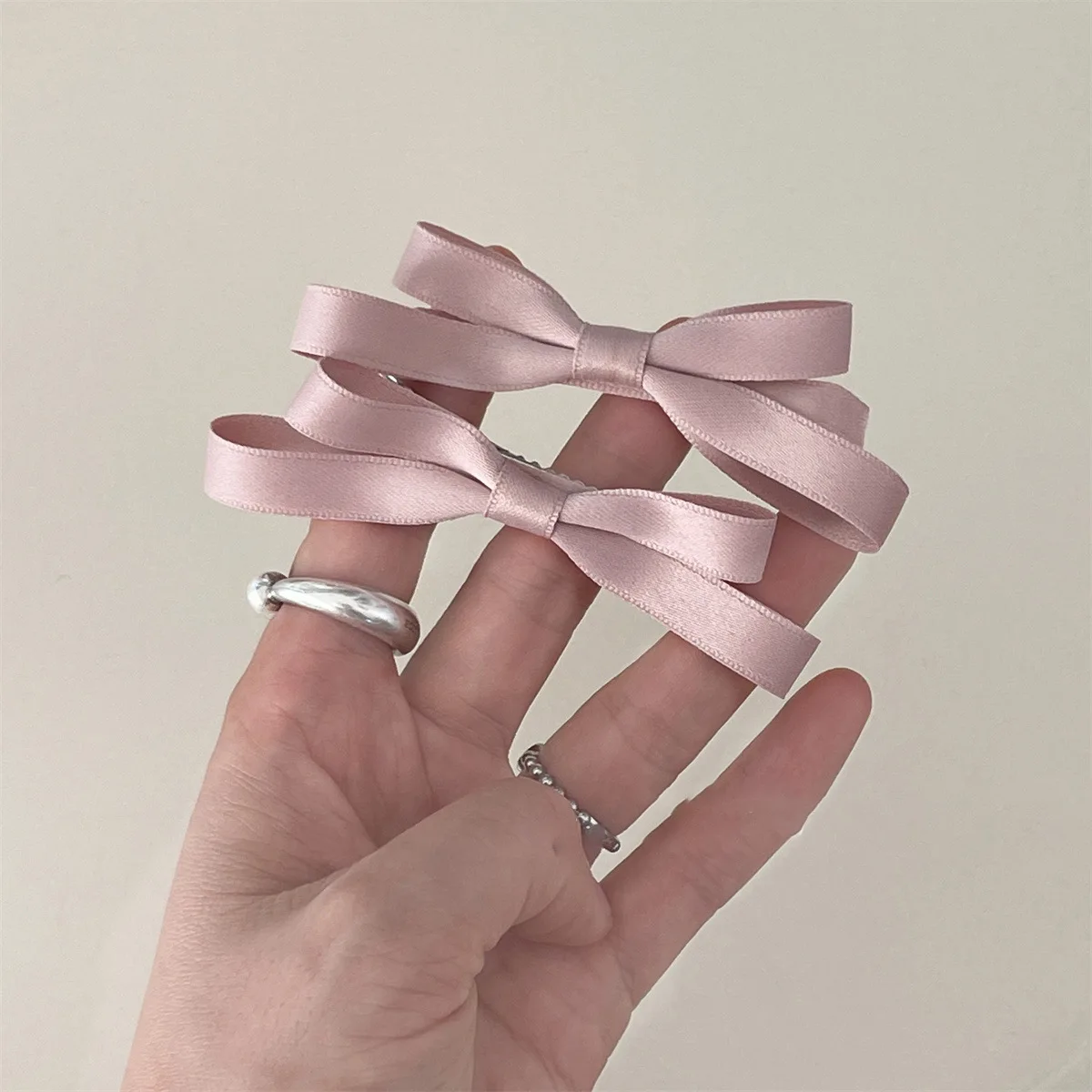 2 قطعة/المجموعة الشريط القوس مقاطع الشعر دبابيس الشعر النساء الفتيات الحلو الوردي دبابيس الشعر الكبيرة المشابك Hairgrip إكسسوارات الشعر