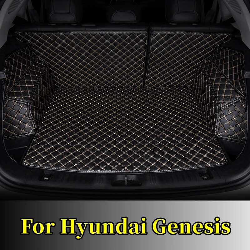 

Customized Artificial Leather Car Trunk Mats Fit For Hyundai Genesis 2015 Rear Auto Interior Vehicles Accessories