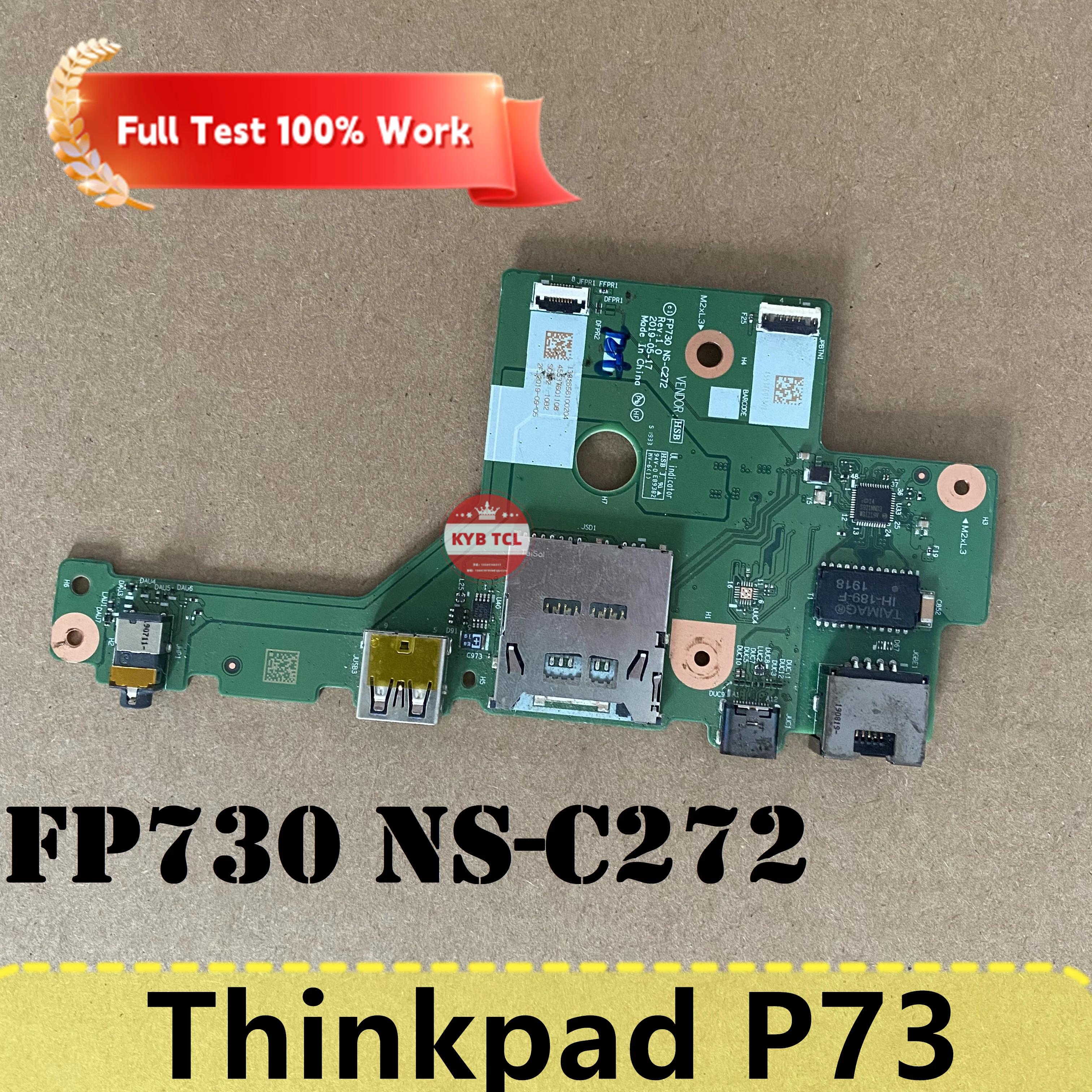 Genuine Laptop USB Audio Headphone NIC Board For LenovoThinkpad P73 FP730 NS-C272 Notebook