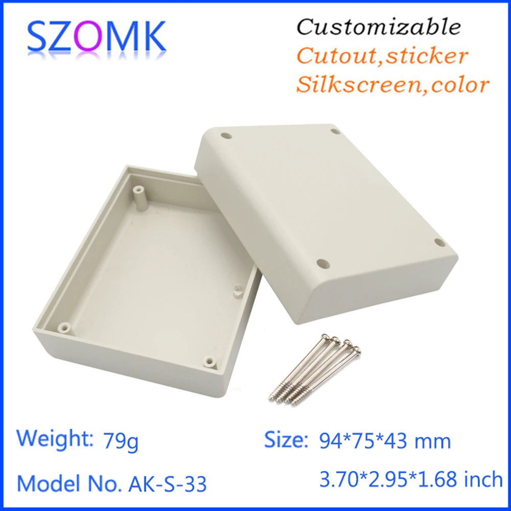 1Piece top sales plastic electronics project box 94*75*44mm instrument enclosure outlet enclosures switch case plastic housing