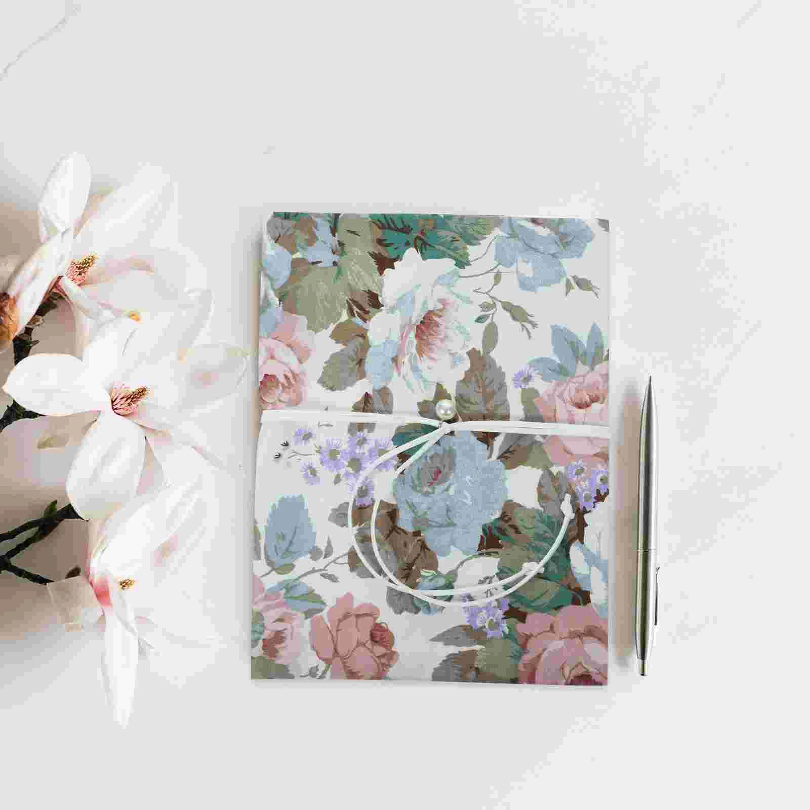 A5 Adjustable Book Cover Decorative Book Sleeve Crane Design Book Protector Hand-made Cloth Book Cover Hand Account Book