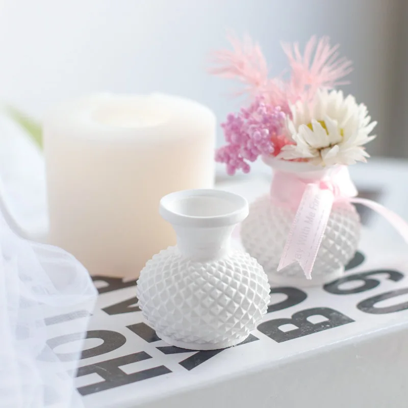 1 Piece, Vase, Aromatherapy Gypsum, Silicone Mold, Three-Dimensional Expansion Stone Small Ornament, Candle Model Decoration