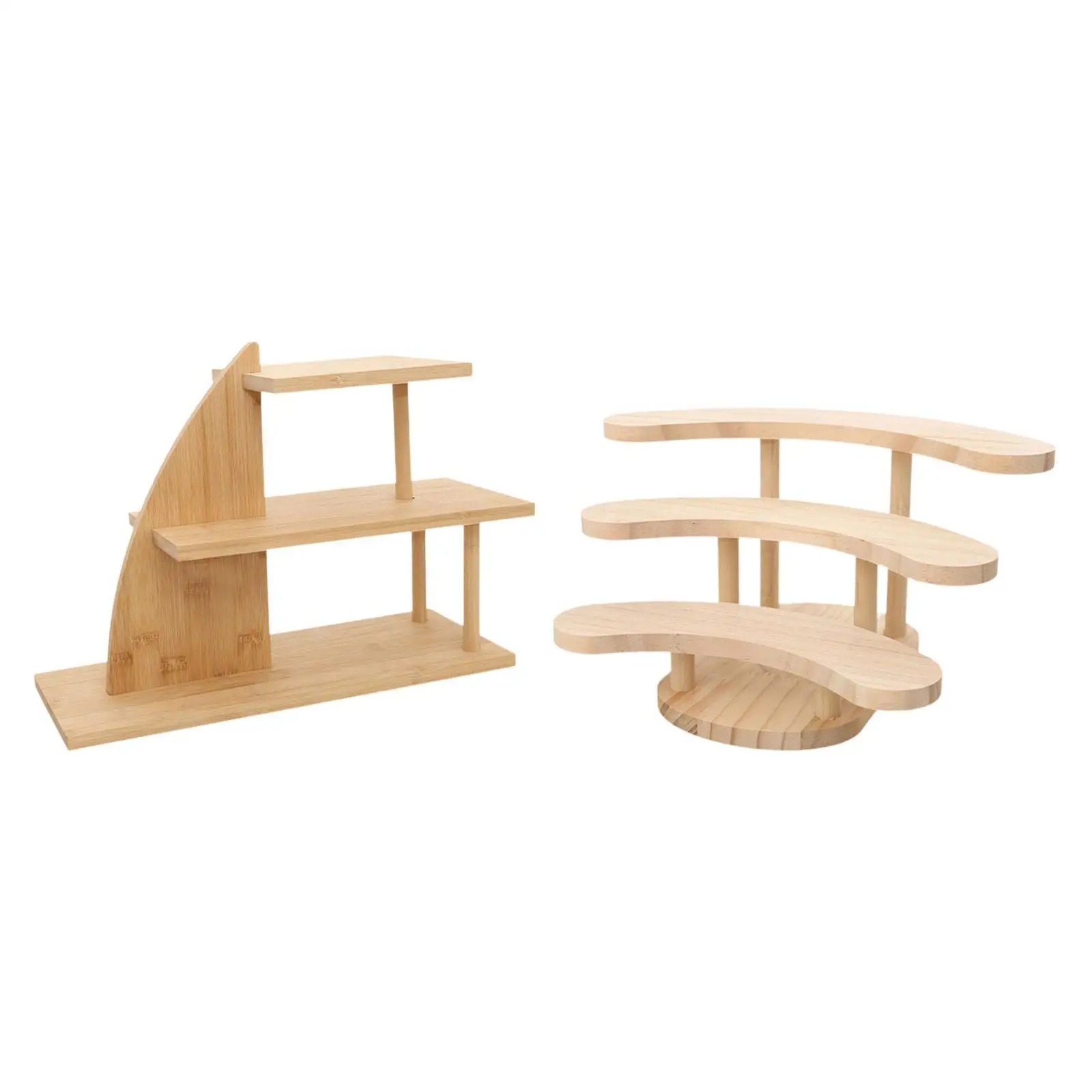 

Desktop Storage Rack Mugs Holder Wood Modern Multi Layer Tabletop Organizer