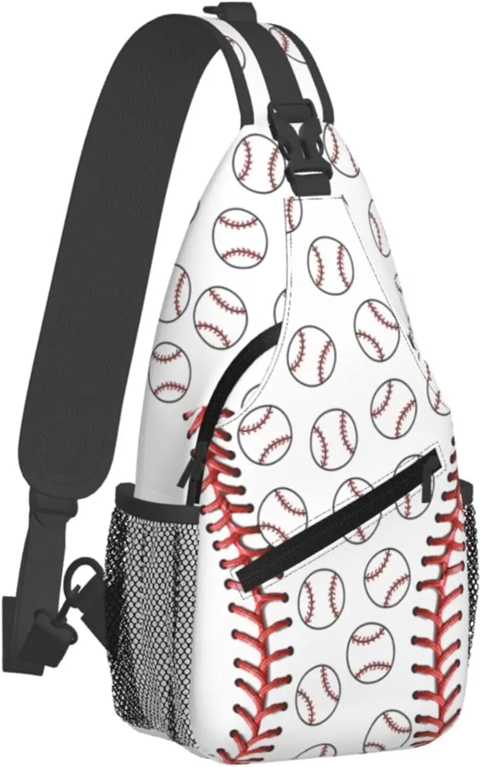 Baseball Sling Bag Sport Ball Crossbody Shoulder Backpack Chest Bag Travel Casual Daypacks for Women Men Reusable Multipurpose