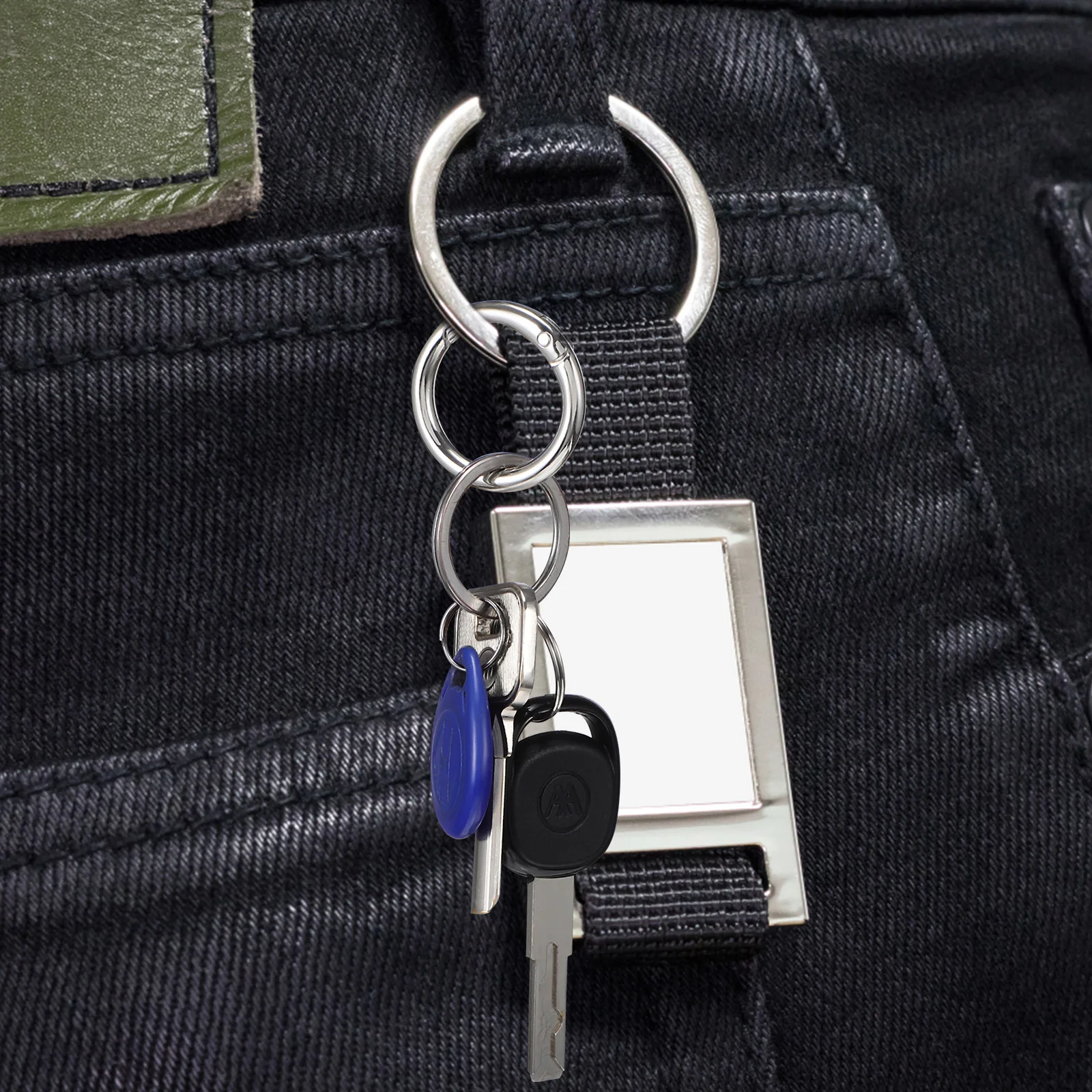 

20pcs Buckles 1 Inch Silver 6mm Gun Black Keychain Clips for Crafts Jewelry Making Metal Alloy