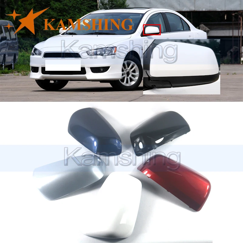 Kamshing For Mitsubishi Lancer EX 2009-2012 Outside Rearview Mirror Cover Rear View Mirror Lid Side Mirror Shell Cap Housing