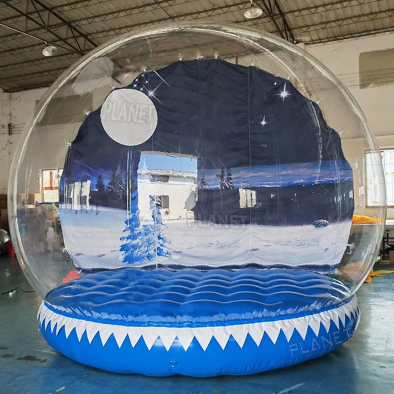 

Привлекательный индивидуальный гигантский фон, надувной снежный шар, надувной дом с воздуходувкой