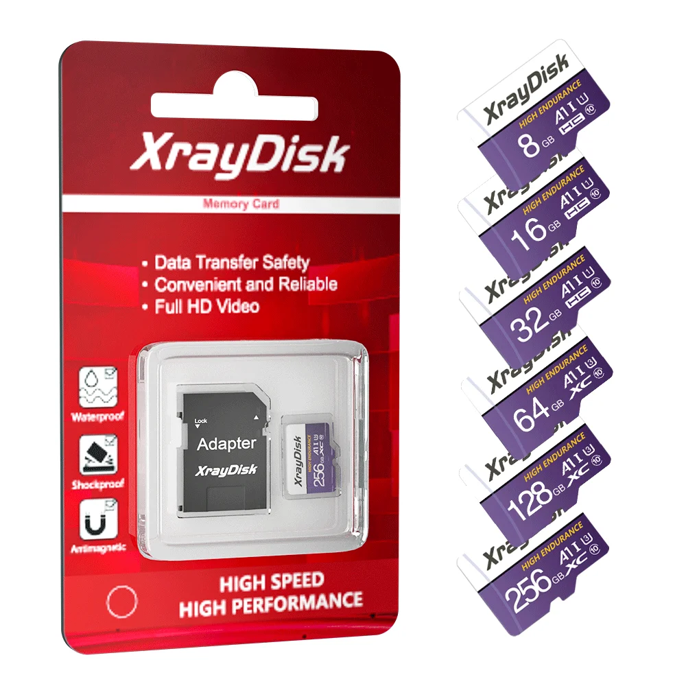 Xraydisk 16GB 32GB 64GB 128GB 256GB  High Speed Memory Card TF Card Class 10