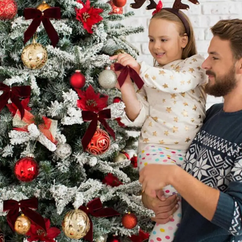 木のためのクリスマスの弓,24の小さなベルベットの弓のセット,花輪,花輪,卓上,装飾品