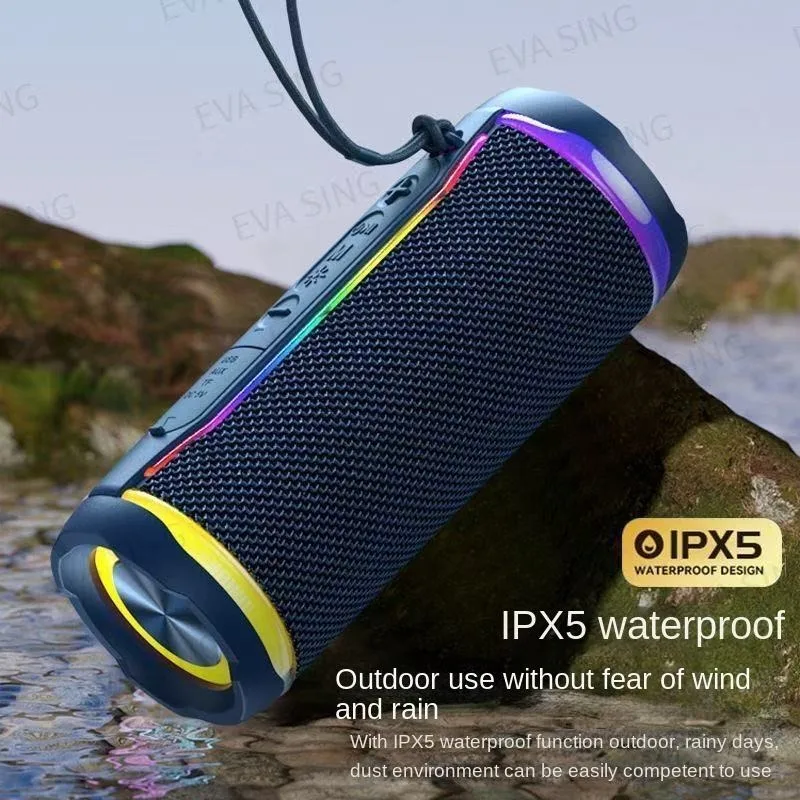 

M8 портативный аудио тканевый беспроводной Bluetooth-динамик HIFI стереозвук уличный водонепроницаемый сабвуфер TF-карта U диск TWS бумбокс