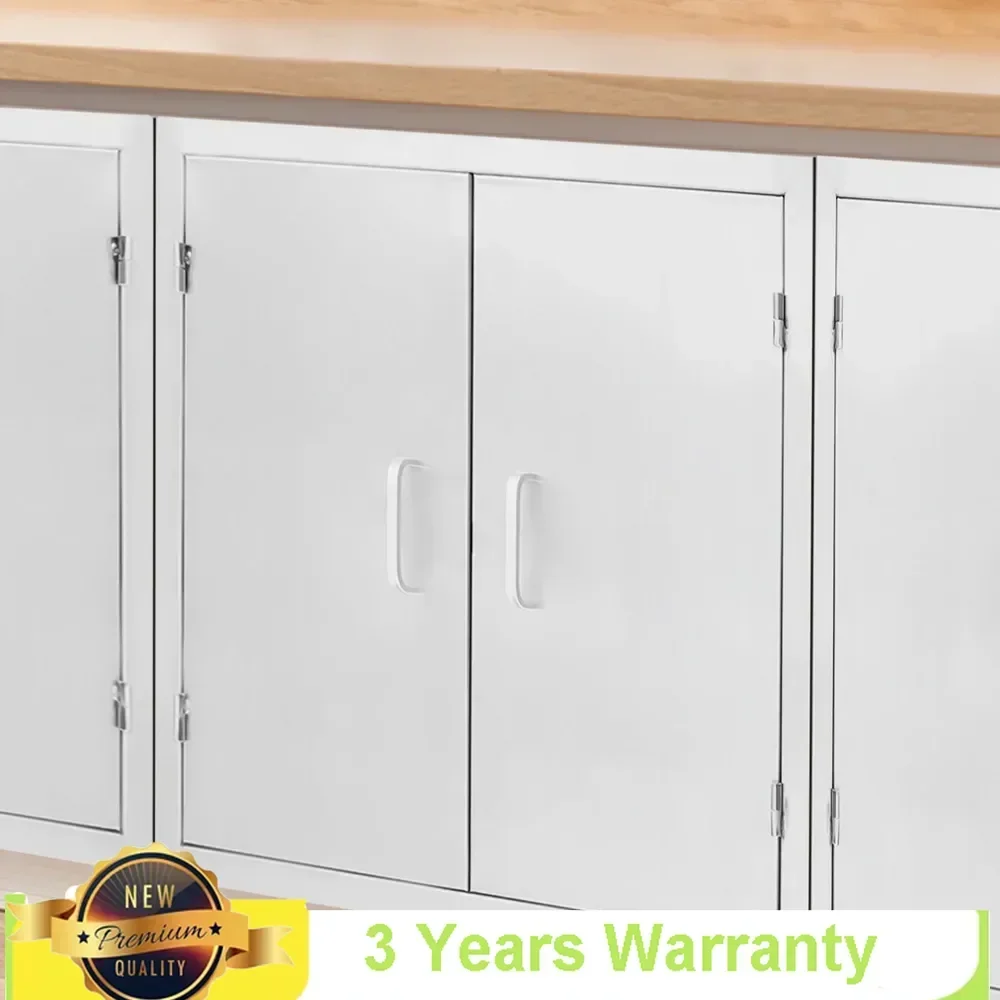 304 Roestvrij Staal Corrosiebestendig Dubbele Deuren Muur Opknoping Keukendeur Buitenkast Home Improvement 24*28*0.4 inch