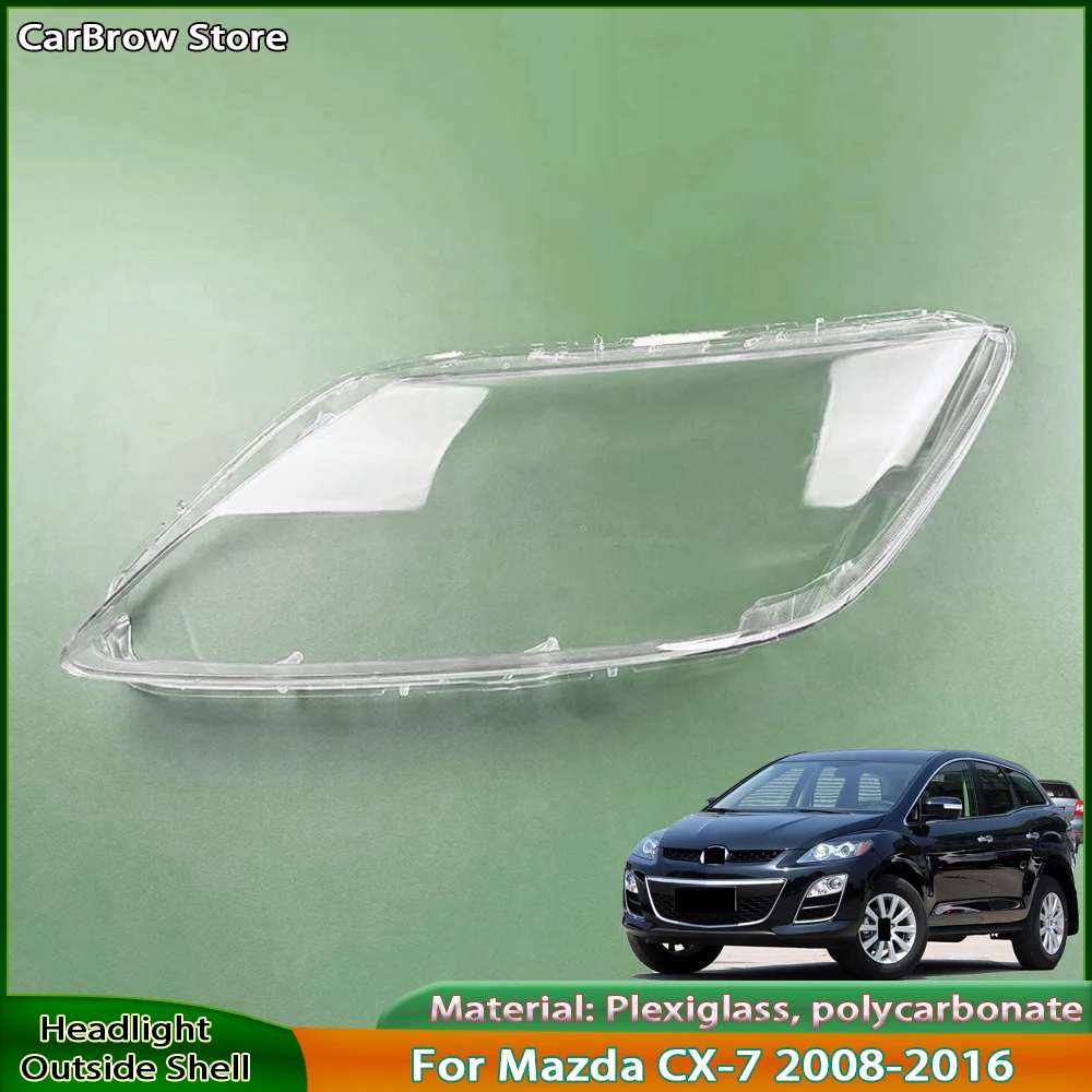 

Крышка автомобильной фары для Mazda CX-7 2008 2009 2010 2011 2012 2013 2014 2015 крышка абажура лампы объектив чехол авто колпачки для фар