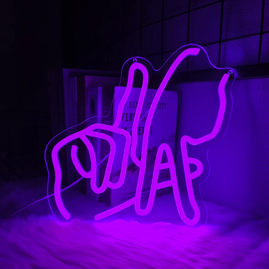 

Aka Gesture Neon Sign, Purple Led Gesture Used For Wall Decor, Usb Powered, Bedroom, Garage, Man Cave Wall Lamp, Easy To Hang.